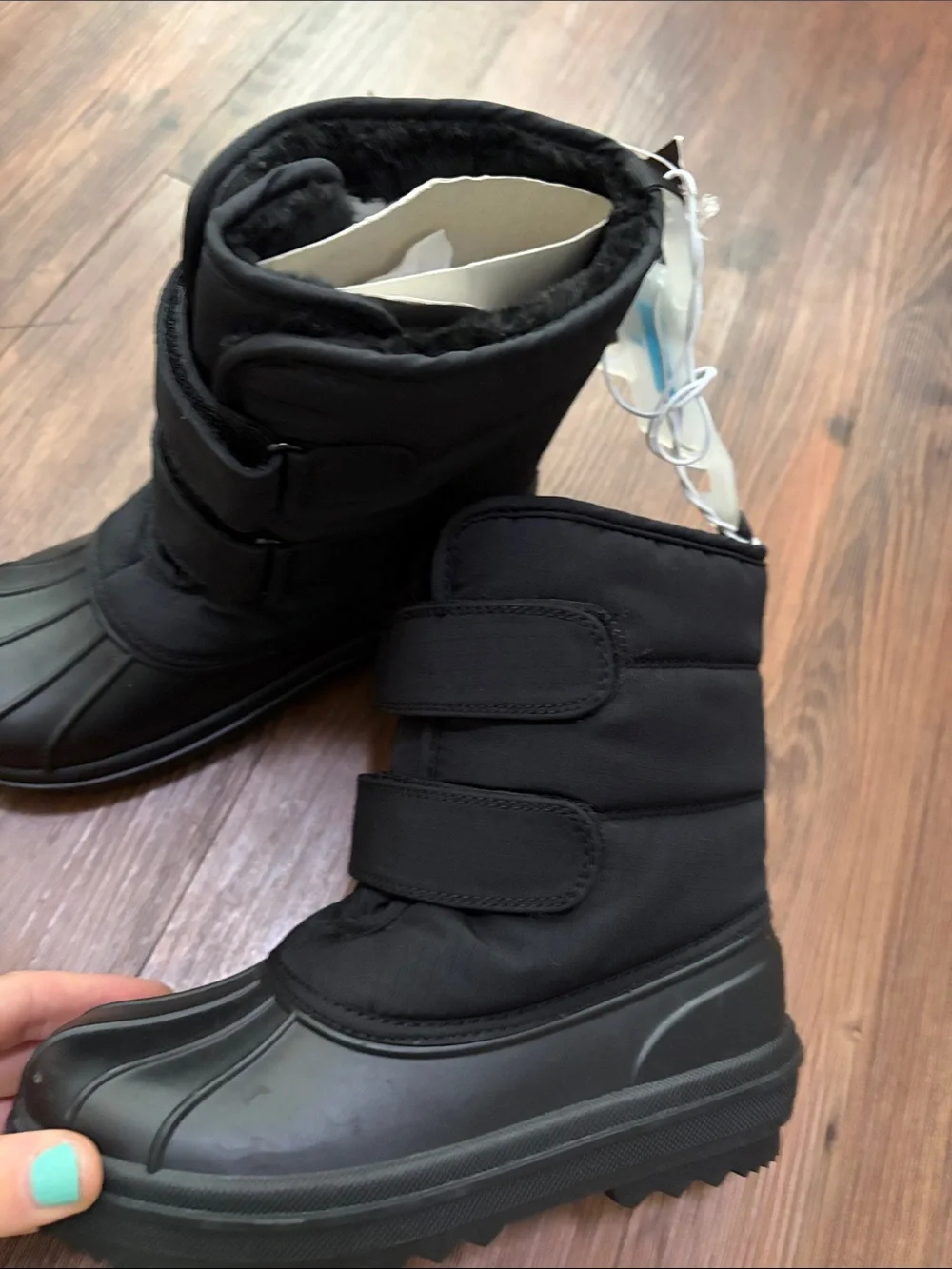 THE CHILDREN PLACE Kids All Weather Boots - Black,Sz.1!NWT